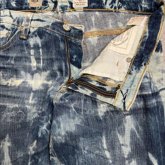AG Adriano Goldschmied Shibori Dyed Belle Flare Jeans Acid Wash Size 31 - Picture 4 of 13